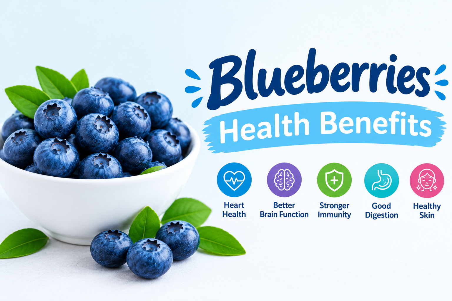 Fresh blueberries in a bowl showing their health benefits and nutritional value